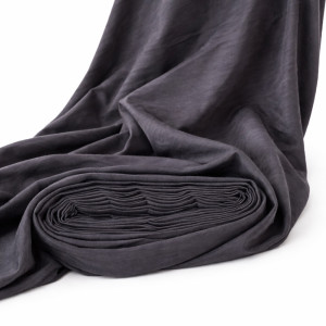 Charcoal  Grey  Soft  Crepe  Fabric Material