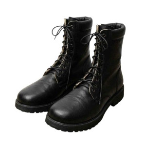 Mens Black Leather Combat Boots