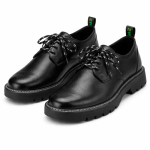 Mens Black Rugged Lace Up Casual Shoes