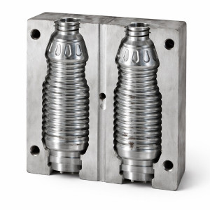 Plastic Bottle Mold    Dual Cavity Ribbed Container Casting Tool