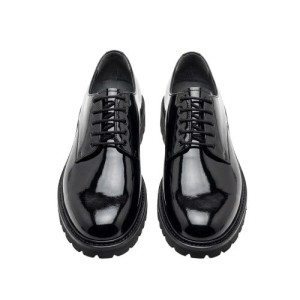 Classic Black Patent Leather Lace Up Dress Shoes