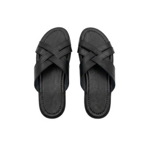 Mens Multi Strap Leather Slide Sandals