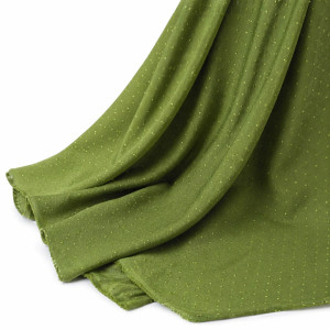 Premium Green Textured Fabric with Soft Dotted Design