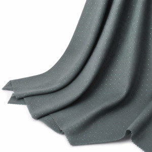 Premium Grey Soft Textured Dotted Fabric