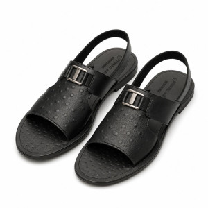 Quality Men Dark Brown Leather Sandal