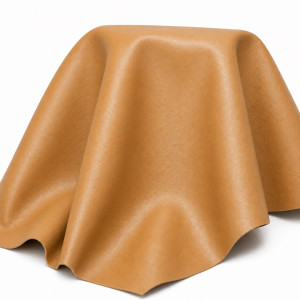 Premium Camel Tan Textured Synthetic Leather Fabric