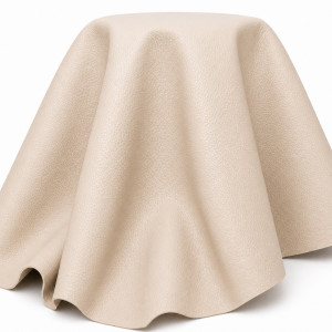 Cream Beige Pebble Grain Synthetic Leather Fabric