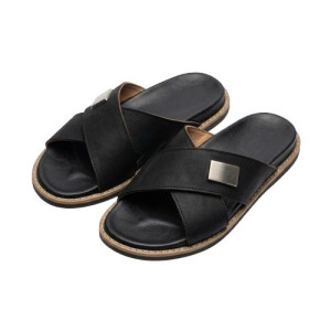 Black Slide Sandals