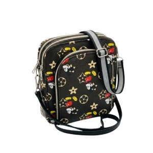 Cartoon Character Patterned Multi Pocket Crossbody Bag
