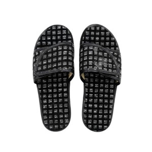 Monochrome Patterned Adjustable Strap Slides