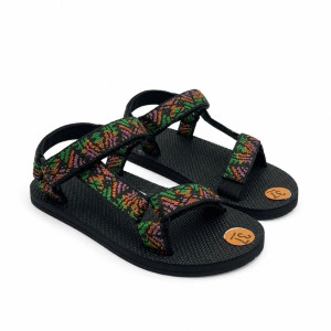 Bohemian Patterned Utility Strap Trekking Sandal