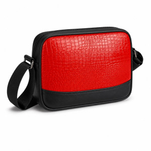 Luxury Red Crocodile Texture Crossbody Shoulder Bag