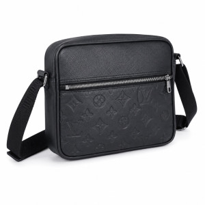 Luxury Black Embossed Crossbody Shoulder Bag