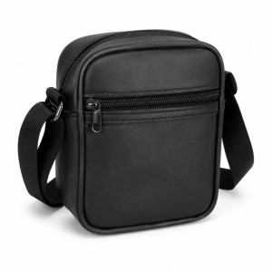 Black Mini Faux Leather Crossbody Bag