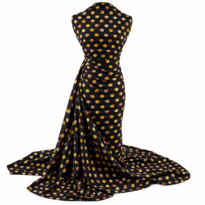 Multicolor Polka Dot Print vintage Fabric