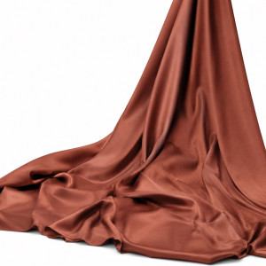 Luxury Chocolate Brown Satin Fabric