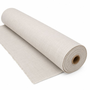 Premium Light Beige Linen Texture Fabric Material