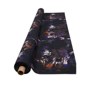 Dark Abstract Paint Splatter Fabric