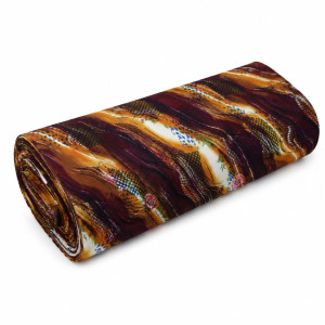 Abstract Floral and Geometric Multi Toned Apparel Fabric