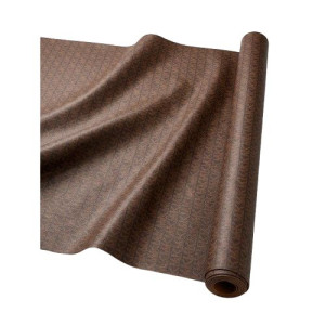 Geometric Monogram Patterned Synthetic Fashion Fabric Brown