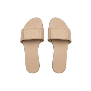 Quilted Strap Flat Slide Sandals
