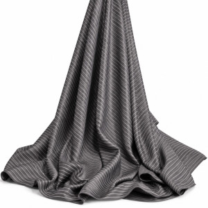 Mens  Charcoal Grey Pinstripe Senator Fabric Material