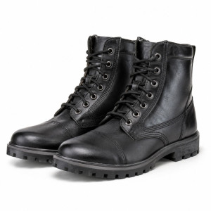 Mens Black Leather Work Boot