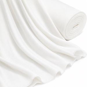 Premium White Textured Crepe Fabric