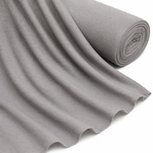 Premium grey Textured Swiss Dot senator Fabric