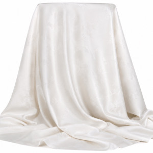 Luxury Ivory Floral Jacquard Senator Fabric