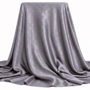 Luxury Silver Grey Monogram Jacquard light senator material