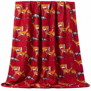 Luxury Red Royal Antelope Safari Traditional fenico Fabric
