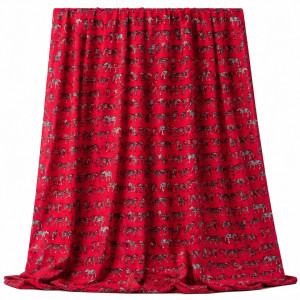 Luxury Red Mini Leopard Traditional fenico Fabric