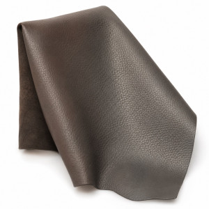 Premium Dark Grey Textured Synthetic Leather Material
