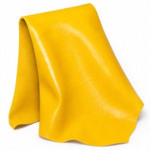 Premium Sunshine Yellow Glossy Synthetic Leather Material