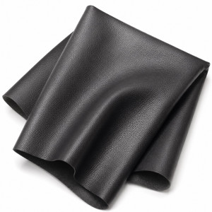 Premium Black Grain Synthetic Leather Material