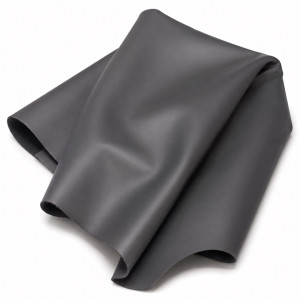 Premium Charcoal Grey Smooth Synthetic Leather Material