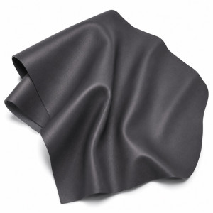 Premium Charcoal Black Fine Grain Synthetic Leather Material