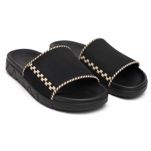 Premium Black Comfort Slide Slippers