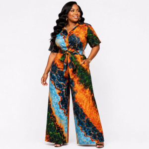 Abstract Earth Tone Ankara Print Fabric