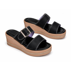 Womens Double Strap Slide Sandals