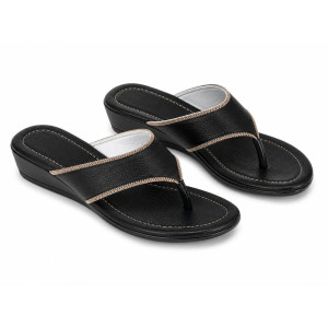 Womens Low Wedge Toe Post Comfort Sandal