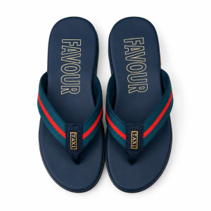 Quality Men Sporty Striped Webbing Thong Sandals