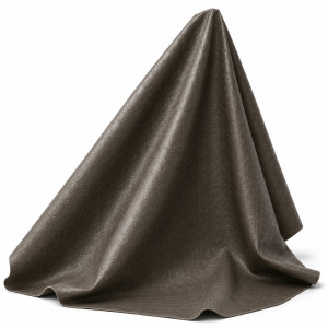 Charcoal Embossed Chain Pattern Apparel and Accessory Fabric