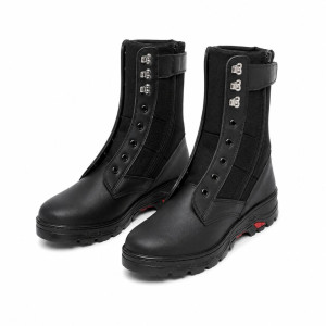 Mens Black Tactical Combat Boots with Speed Lacing