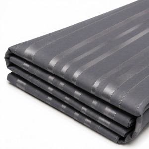 Premium Grey Satin Stripe Fabric