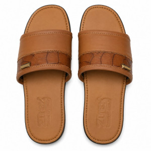 Mens Textured Comfort Slide Sandals