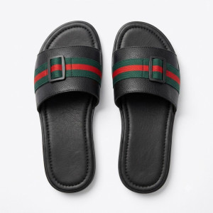 Mens Stripe Comfort Slide Sandals