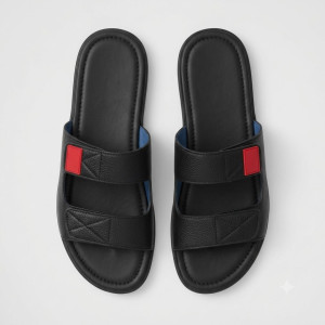 Mens Double Strap Comfort Slide Sandals