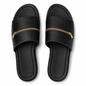 Onyx Zip Luxe Slides
